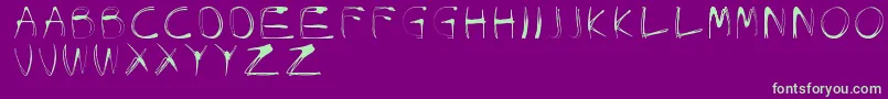 GlowCarroDanishSpiik Font – Green Fonts on Purple Background