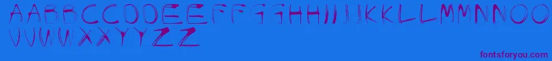 GlowCarroDanishSpiik Font – Purple Fonts on Blue Background