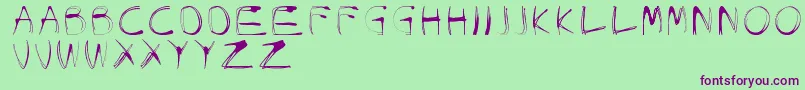 GlowCarroDanishSpiik Font – Purple Fonts on Green Background