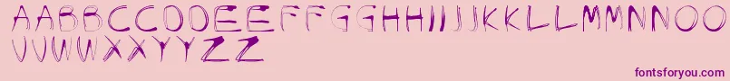 GlowCarroDanishSpiik-Schriftart – Violette Schriften auf rosa Hintergrund