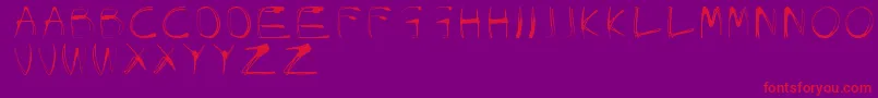 GlowCarroDanishSpiik Font – Red Fonts on Purple Background