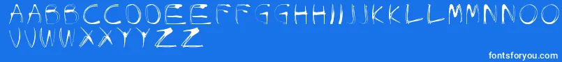 GlowCarroDanishSpiik Font – White Fonts on Blue Background