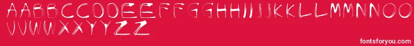 GlowCarroDanishSpiik Font – White Fonts on Red Background