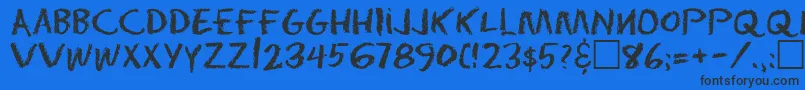 Erdust Font – Black Fonts on Blue Background