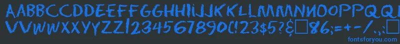 Erdust Font – Blue Fonts on Black Background