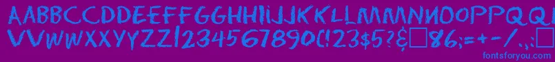 Erdust Font – Blue Fonts on Purple Background