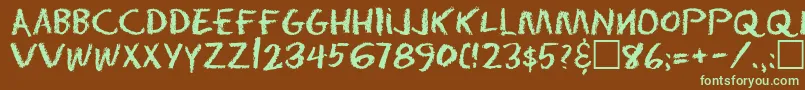 Erdust Font – Green Fonts on Brown Background