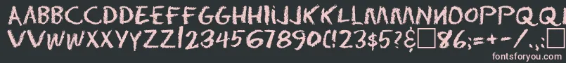 Erdust Font – Pink Fonts on Black Background