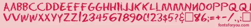 Erdust Font – Red Fonts on Pink Background