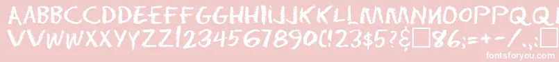 Erdust Font – White Fonts on Pink Background