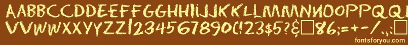 Erdust Font – Yellow Fonts on Brown Background