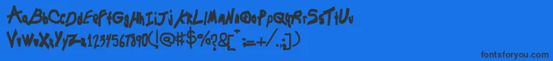 Шрифт Chunkmuffin – чёрные шрифты на синем фоне