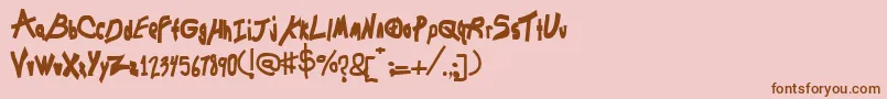 Шрифт Chunkmuffin – коричневые шрифты на розовом фоне