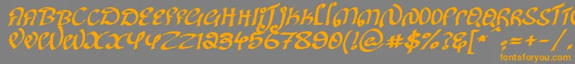 fuente KanglishItalic – Fuentes Naranjas Sobre Fondo Gris