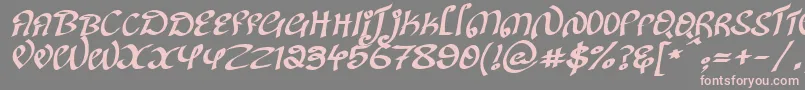 fuente KanglishItalic – Fuentes Rosadas Sobre Fondo Gris