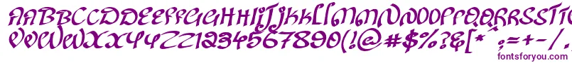 KanglishItalic Font – Purple Fonts on White Background