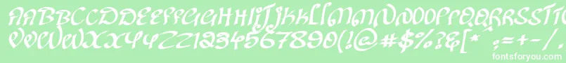 KanglishItalic Font – White Fonts on Green Background