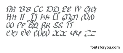 Überblick über die Schriftart KanglishItalic