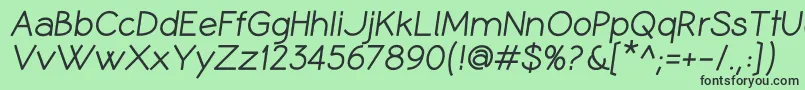 CoameiBi Font – Black Fonts on Green Background