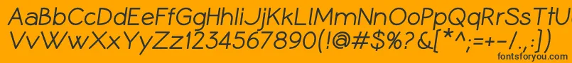 Шрифт CoameiBi – чёрные шрифты на оранжевом фоне