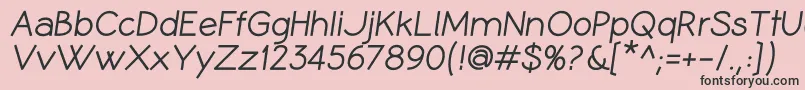 Шрифт CoameiBi – чёрные шрифты на розовом фоне