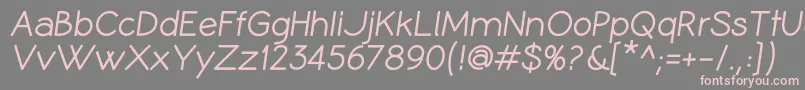 CoameiBi-fontti – vaaleanpunaiset fontit harmaalla taustalla