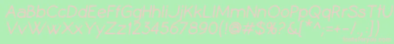 CoameiBi Font – Pink Fonts on Green Background