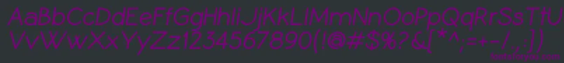 Шрифт CoameiBi – фиолетовые шрифты на чёрном фоне