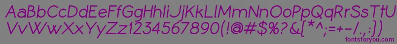 CoameiBi-fontti – violetit fontit harmaalla taustalla
