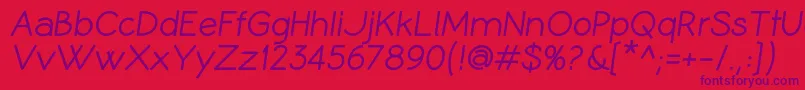 CoameiBi Font – Purple Fonts on Red Background