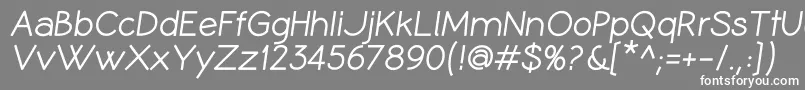 フォントCoameiBi – 灰色の背景に白い文字