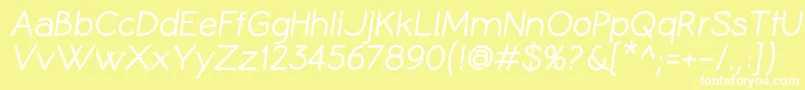 CoameiBi Font – White Fonts on Yellow Background