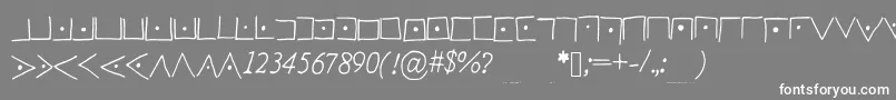 フォントPigpencodefont – 灰色の背景に白い文字
