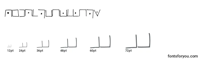Größen der Schriftart Pigpencodefont