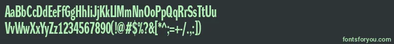Czcionka DynagroteskrxcBold – zielone czcionki na czarnym tle