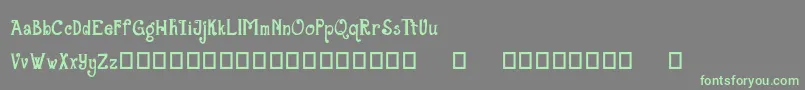Więcej informacji o czcionce TheGrandStaircase Czcionka TheGrandStaircase – zielone czcionki na szarym tle
