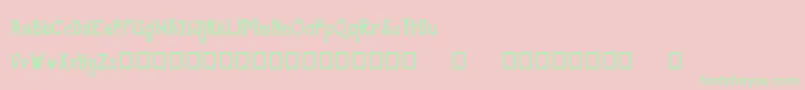 TheGrandStaircase Font – Green Fonts on Pink Background