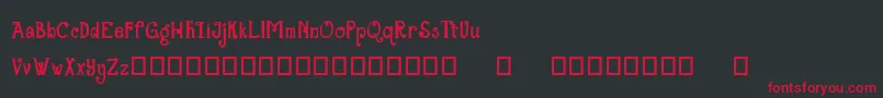 TheGrandStaircase Font – Red Fonts on Black Background