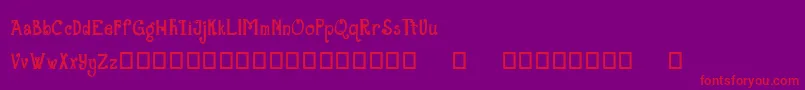 TheGrandStaircase Font – Red Fonts on Purple Background