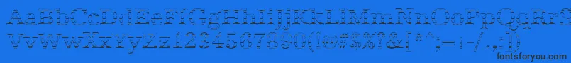 AntiquagoRegular Font – Black Fonts on Blue Background