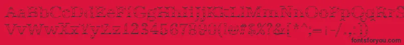 AntiquagoRegular Font – Black Fonts on Red Background