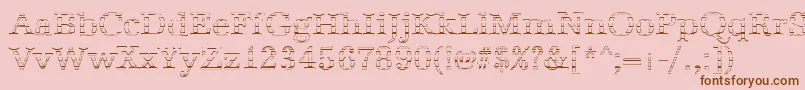 fuente AntiquagoRegular – Fuentes Marrones Sobre Fondo Rosa