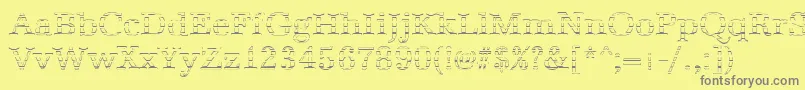 AntiquagoRegular Font – Gray Fonts on Yellow Background