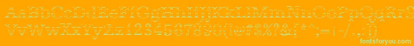 AntiquagoRegular Font – Green Fonts on Orange Background