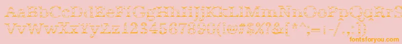 AntiquagoRegular Font – Orange Fonts on Pink Background