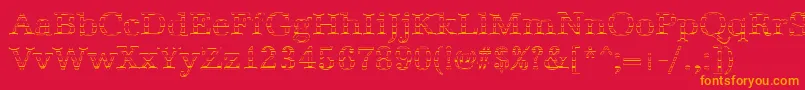 AntiquagoRegular Font – Orange Fonts on Red Background