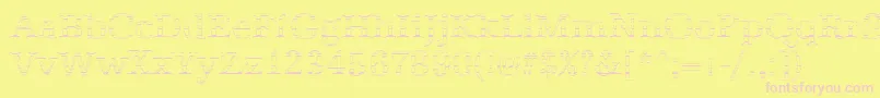 AntiquagoRegular Font – Pink Fonts on Yellow Background