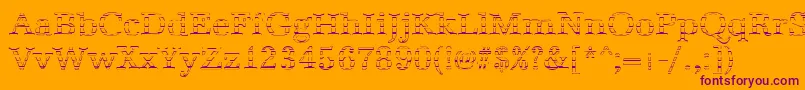 AntiquagoRegular Font – Purple Fonts on Orange Background