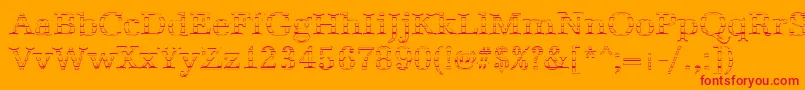AntiquagoRegular Font – Red Fonts on Orange Background