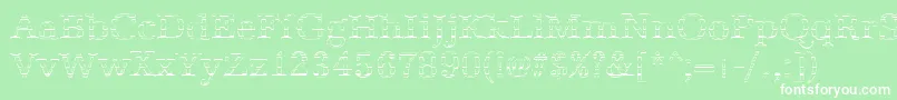 AntiquagoRegular Font – White Fonts on Green Background